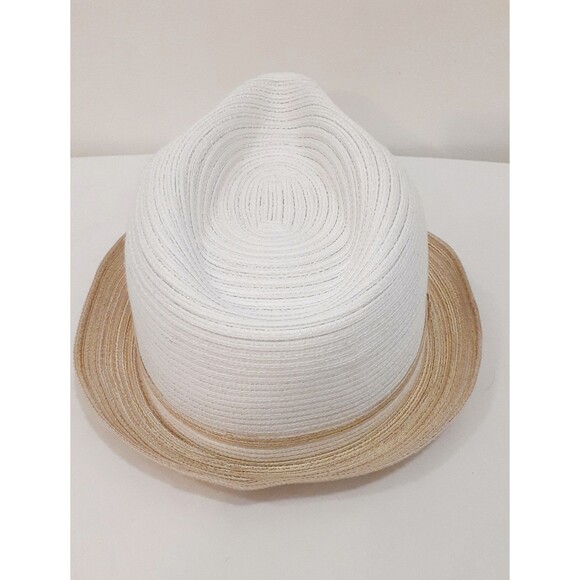 Sun N Sand Headwear Women's Fedora Hat White with Gold Summer Beach One Size - Picture 5 of 9
